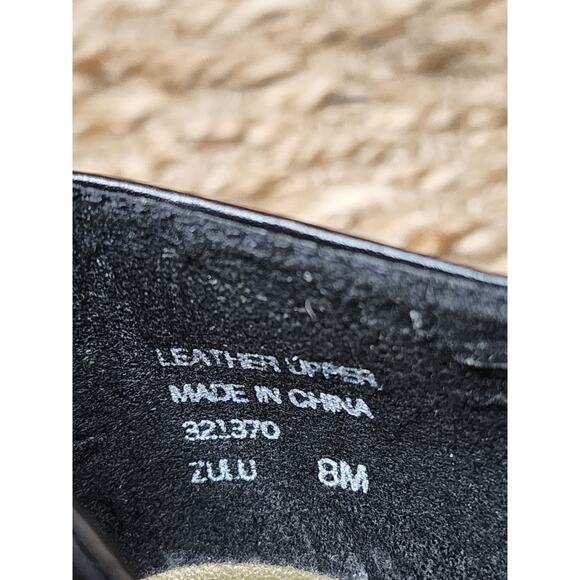 Mootsies Tootsies Leather Suede Black Loafers Flats Slip-On Business Work Size 8 - Picture 10 of 10